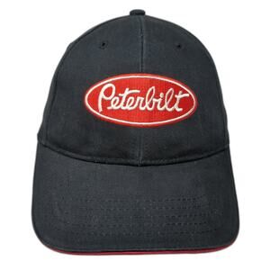 Peterbilt Jackson Group Strapback Baseball Cap Black One Size Embroidered Cotton